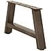Gambe per Tavolino da Caffè a Forma di A 2 pz 60x(30-31) cm Acciaio - Foto miniatura 4