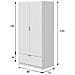 Armadio Camera Da Letto Budoia - Guardaroba 2 Ante Un Ripiano, 80x170h Cm Bianco - Foto miniatura 8