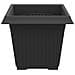 Vaso quadrato per fiori 24 pcs Nero 33 x 33 x 26 cm Plastica - Foto miniatura 6