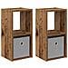 Comodino con cassetto 2 pcs Legno vecchio 25,5 x 22 x 49,5 cm - Foto miniatura 1