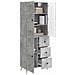 Set di armadi 2 pcs Grigio Cemento Legno ingegnerizzato - Foto miniatura 2