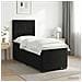Letto box spring con materasso Nero 90 x 200 cm Velluto - Foto miniatura 2