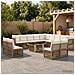 Set Divano da Giardino 14 pz Grigio polyrattan - Foto miniatura 5