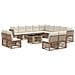 Set Divano da Giardino 14 pz Grigio polyrattan - Foto miniatura 1