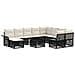 Set Divano da Giardino 11 pz Nero polyrattan - Foto miniatura 1