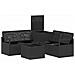 Set di divani 6 pz Nero Rattan sintetico e Acciaio - Foto miniatura 3