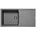 Lavello Ego 480 Granitek 100x50 cm 1 vasca con gocciolatoio Colore Grigio Cemento 48 - Foto miniatura 1