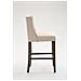 Sgabello Alto Cucina Cassandra in Tessuto E Legno di caucciù I Sgabello Fisso Bancone Design Chesterfield I Sedia Bar Crema Antico Scuro - Foto miniatura 3