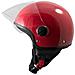 Casco Jet Demi Scooter Moto Omologato Ece 22 Visiera Antigraffio Rosso Xs - Foto miniatura 5