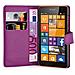 Custodia Compatibile Con Nokia Lumia 535 In Violetta Ametista - Coperchio Protettiva Con Chiusura Magnetica, Funzione Stand E Tasca Per Le Carte - Foto miniatura 5