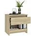 Comodino Rovere Sonoma 40x30x39 cm in Legno Multistrato - Foto miniatura 3
