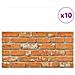 Pannelli Murali 3D con Design Mattoni Marrone Chiaro 10 pz EPS - Foto miniatura 3