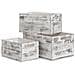 Scatola Portaoggetti Rustico Bianco, Legno - Colore Bianco, 40x30x20 Cm, Zeller - Foto miniatura 2