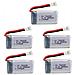 5 Pezzi Batterie Lipo Ricaricabili Per Hubsan X4 H107c H107d H107l Da 3.7v 380mah Rc Quadricottero - Foto miniatura 1