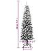 Albero Natale Artificiale Sottile Neve Floccata 180cm Pvc E Pe - Foto miniatura 4