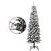 Albero Natale Artificiale Sottile Neve Floccata 180cm Pvc E Pe - Foto miniatura 6