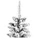 Albero Natale Artificiale Sottile Neve Floccata 180cm Pvc E Pe - Foto miniatura 9