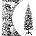 Albero Natale Artificiale Sottile Neve Floccata 180cm Pvc E Pe - Foto miniatura 1