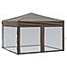 Tenda Per Feste Pieghevole Con Pareti Laterali Tortora 3x3 M - Foto miniatura 1