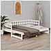 Dormeuse Estraibile Bianca 2x (80x200) Cm Legno Massello Di Pino - Foto miniatura 1