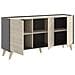 Credenza 3 Ante Quercia E Antracite Stile Scandinavo - Kolyma - Foto miniatura 7