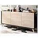 Credenza 3 Ante Quercia E Antracite Stile Scandinavo - Kolyma - Foto miniatura 1