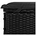 Lettino 1 pz con Cuscino Nero 201x55x62 cm in Polyrattan - Foto miniatura 4
