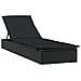Lettino 1 pz con Cuscino Nero 201x55x62 cm in Polyrattan - Foto miniatura 1
