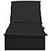 Lettino 1 pz con Cuscino Nero 201x55x62 cm in Polyrattan - Foto miniatura 5