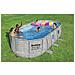 Piscina Ovale Rattan Con Oblò Power Steel Swim Vista 549x274x122 Cm 56716 - Foto miniatura 5