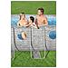Piscina Ovale Rattan Con Oblò Power Steel Swim Vista 549x274x122 Cm 56716 - Foto miniatura 7