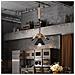 Lampadario Sospensione E27 Corda Canapa Pendente Campane Stile Rustico Vintage - Foto miniatura 2