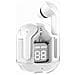 Auricolari Senza Fili Bluetooth Tws Crystal 5.3 Con Display A Led, Bianco - Foto miniatura 1