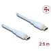 Usb 2.0 Kabel Usb Type-c™ Stecker Zu Stecker Pd 3.0 60 W 2,5 M Blau Silikon (81235) - Foto miniatura 1