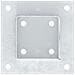 Basi per Pali Quadrate 4 pz Argento 81x81 mm in Acciaio Zincato - Foto miniatura 3