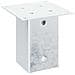 Basi per Pali Quadrate 4 pz Argento 81x81 mm in Acciaio Zincato - Foto miniatura 4