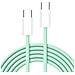 Cavo Dati E Ricarica Pd60w 3a C263 Usb-c To Usb-c Fast Charge 60w 1,5m Green Per Smartphone Tablet - Foto miniatura 3