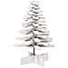 Albero Di Natale Decorativo Bianco 80 Cm Legno Massello Di Pino - Foto miniatura 2