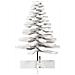 Albero Di Natale Decorativo Bianco 80 Cm Legno Massello Di Pino - Foto miniatura 3