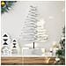 Albero Di Natale Decorativo Bianco 80 Cm Legno Massello Di Pino - Foto miniatura 1