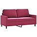 Lusso Casadino -  Divano A 2 Posti Rosso Vino 140 Cm In Velluto - Foto miniatura 1