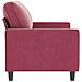 Lusso Casadino -  Divano A 2 Posti Rosso Vino 140 Cm In Velluto - Foto miniatura 3