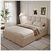 Baltimore Baule Letto Cloud 140x190cm Velluto Beige - Foto miniatura 2