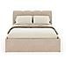 Baltimore Baule Letto Cloud 140x190cm Velluto Beige - Foto miniatura 3