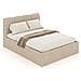 Baltimore Baule Letto Cloud 140x190cm Velluto Beige - Foto miniatura 5