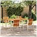 Set da pranzo da giardino 5 pezzi in legno solido di teak,  Tavolo da pranzo all'aperto 150x90x75 cm in legno solido di teak - Foto miniatura 2