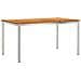 Set da pranzo da giardino 5 pezzi in legno solido di teak,  Tavolo da pranzo all'aperto 150x90x75 cm in legno solido di teak - Foto miniatura 5