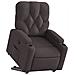 Poltrona Alzapersona Reclinabile Marrone Scuro in Tessuto - Foto miniatura 3
