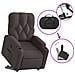 Poltrona Alzapersona Reclinabile Marrone Scuro in Tessuto - Foto miniatura 6