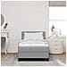 Letto con Box Spring con Materasso Grigio Chiaro 90x200 cm Tessuto - Foto miniatura 5